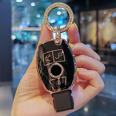 TPU Car Smart Key Case Cover Keychain for Mercedes Benz CLS CLA GL R SLK A B C S Class AMG W204 W205 W212 W463 W176 Accessories