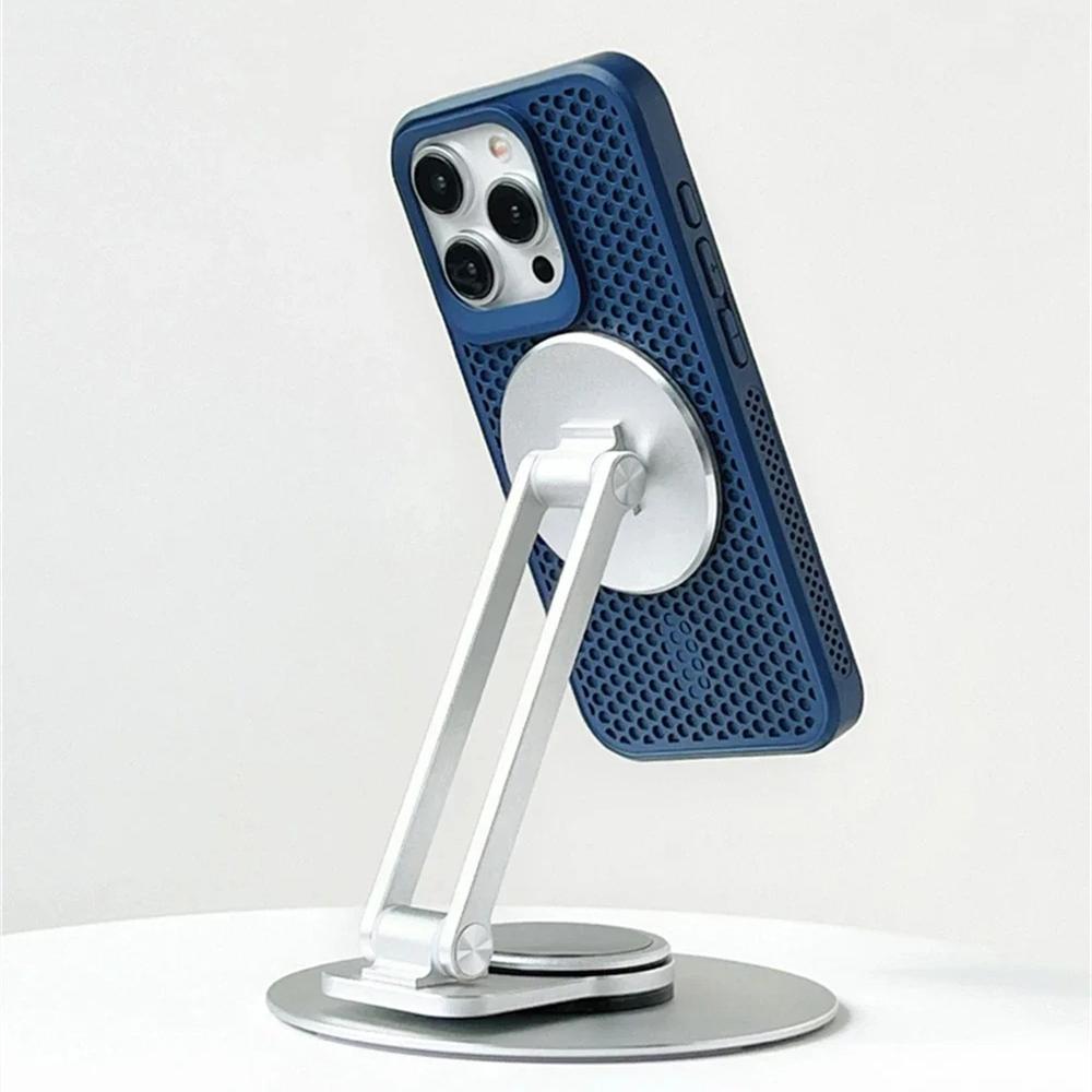 Ultra Thin Heat Dissipation Mesh Magnetic Case for iPhone 17 16 15 13 12 14 11 Pro Max for Magsafe Matte Shockproof Hard Cover