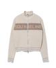 Seukweeolain Basic Logo Jacquard Knit Zip-Up_Beige