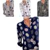 Elegant Women Fashion Polka Dots Print Chiffon Blouse With Long Shirt Sleeves