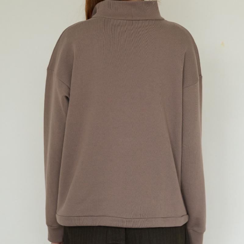 Lipbbam Baumwolle Doppelweich Fleece Rollkragen Oberteil Ltw008