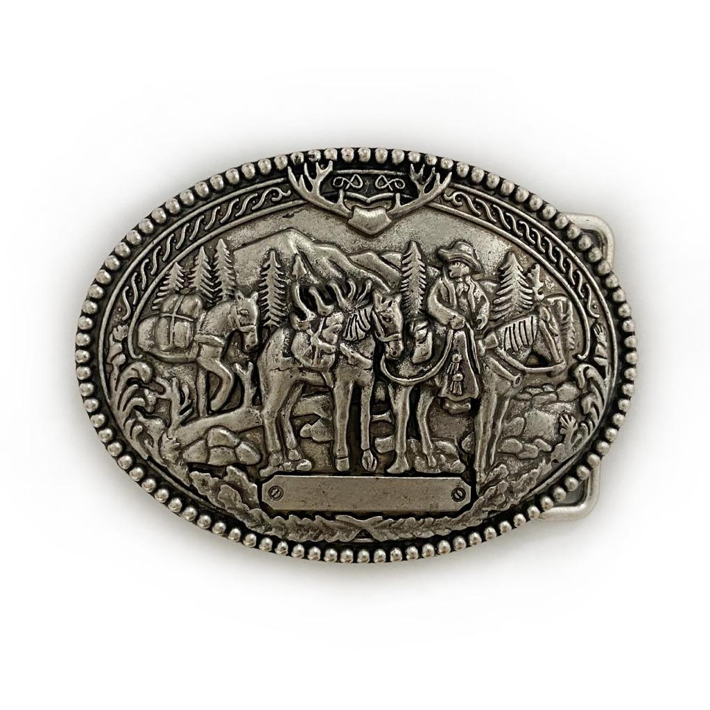 Retro Men's Zinc Alloy Animal Pattern Belt Buckle – Smooth Sports Design, Individually Packaged