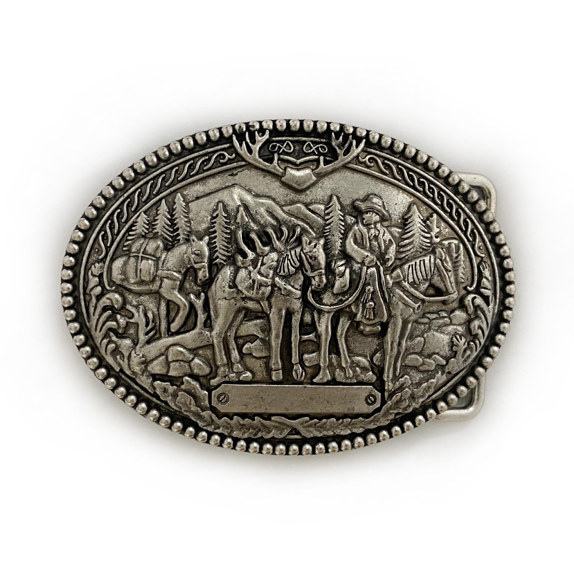 Retro Men s Zinc Alloy Animal Pattern Belt Buckle – Smooth Sports Design, Individually Packaged