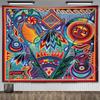 Mexico Mexican Mayan Tribal Art Tapestry Wall Hanging Ethnic Paintings Psychedelic Aesthetic Background Cloth Home Decorations