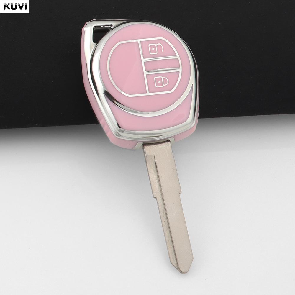 Fashion Tpu Car Key Case Cover For Suzuki Sx4 Window Vitara Amagatarai Swift Grand Liana 2 Buttons Protected Shell Keychain Fob