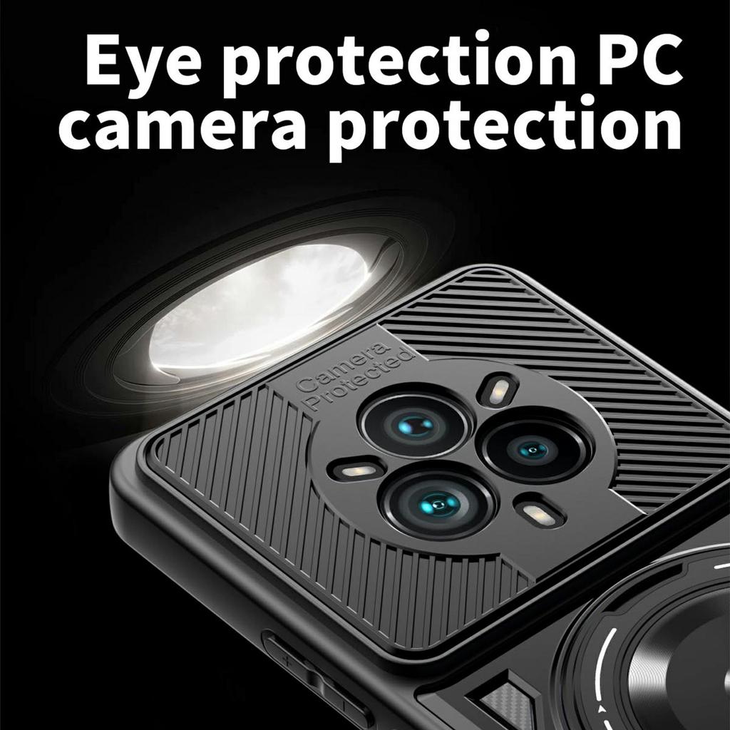 For Realme 14 Pro 5G Magnetic Case Rotating Kickstand TPU+PC Phone Cover