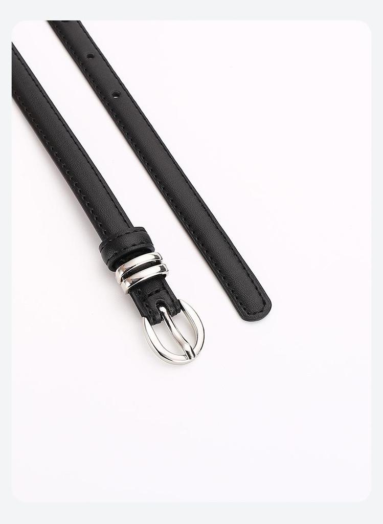 Women's Genuine Leather Dress Belt - Versatile, Thin, Fashionable Cowhide Waistband for Business Fashion