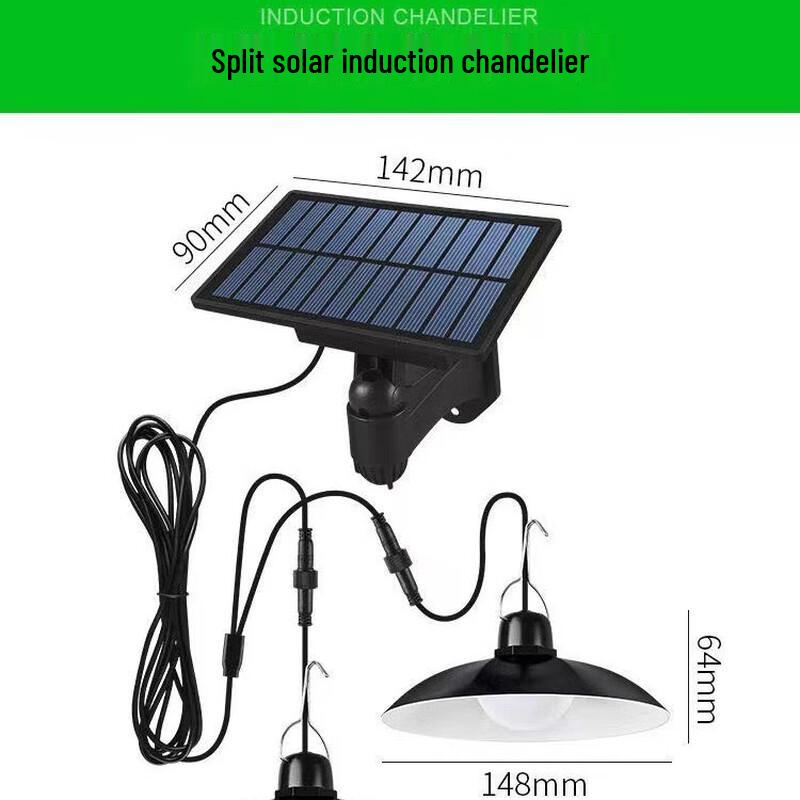 UOSU Rozdzielne Słoneczne Lampki Wiszące Ogrodowe i Kempingowe z Pilotem
