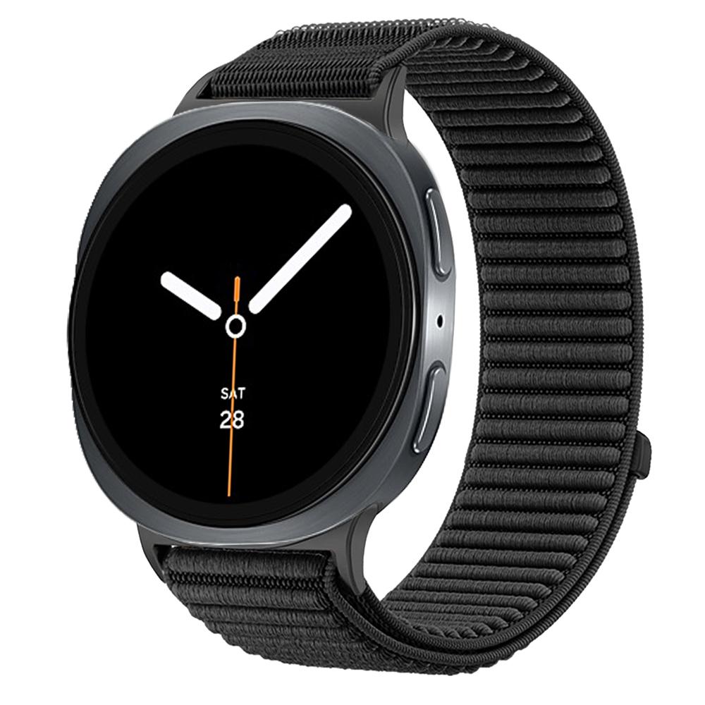 

Нейлоновый ремешок для часов Wave для Samsung Galaxy Watch8 40 мм/44 мм Дышащий браслет Galaxy watch8 classic 46 мм Аксессуары для ремешка на запястье Watch 8 40-44-46mm чёрный
