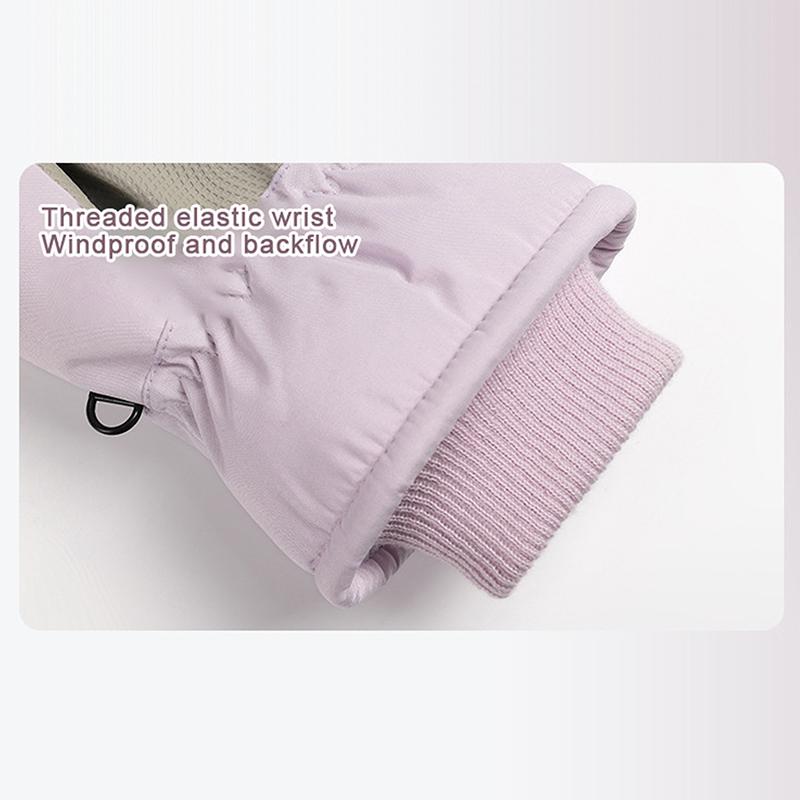 Winter Unisex Snowboard Ski Gloves Pu Leather Non-Slip Touch Screen Waterproof Motorcycle Cycling Fleece Warm Snow Gloves