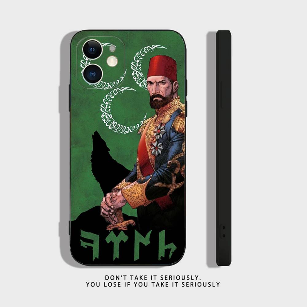 

Круглый Империя О-Османский Чехол Для iPhone 17,16,15,14,13,12,11,Pro,X,XS,Max,XR,Plus,Mini Мягкий Силиконовый Чехол Для Телефона Черный Ударопрочный ТПУ iPhone12