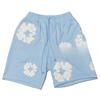 Mens Cotton Denim Tears Inspired Oversized Shorts With Floral Print Loose Fit Streetwear