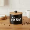 Coffee Strainer Storage Box Farmhouse Filter Holder with Lid Tea Pouch Container for