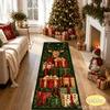 Christmas Holiday Rug, Anti-Slip Corridor and Hallway Carpet with Christmas Aesthetic, Long Kitchen Mat, Home Decor