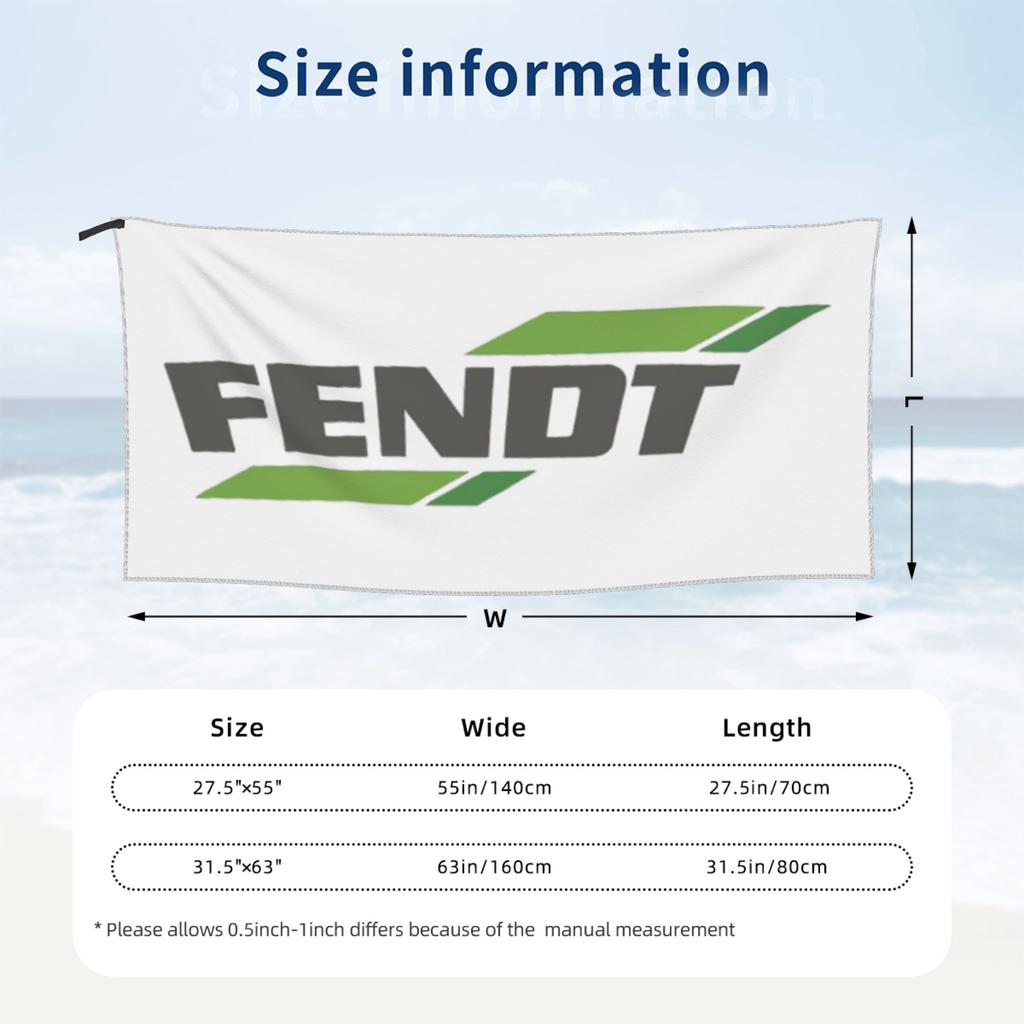 Fendt Tractor Beach Towel Soft Microfiber Quick Dry Absorbent Quick Towels For Swimming