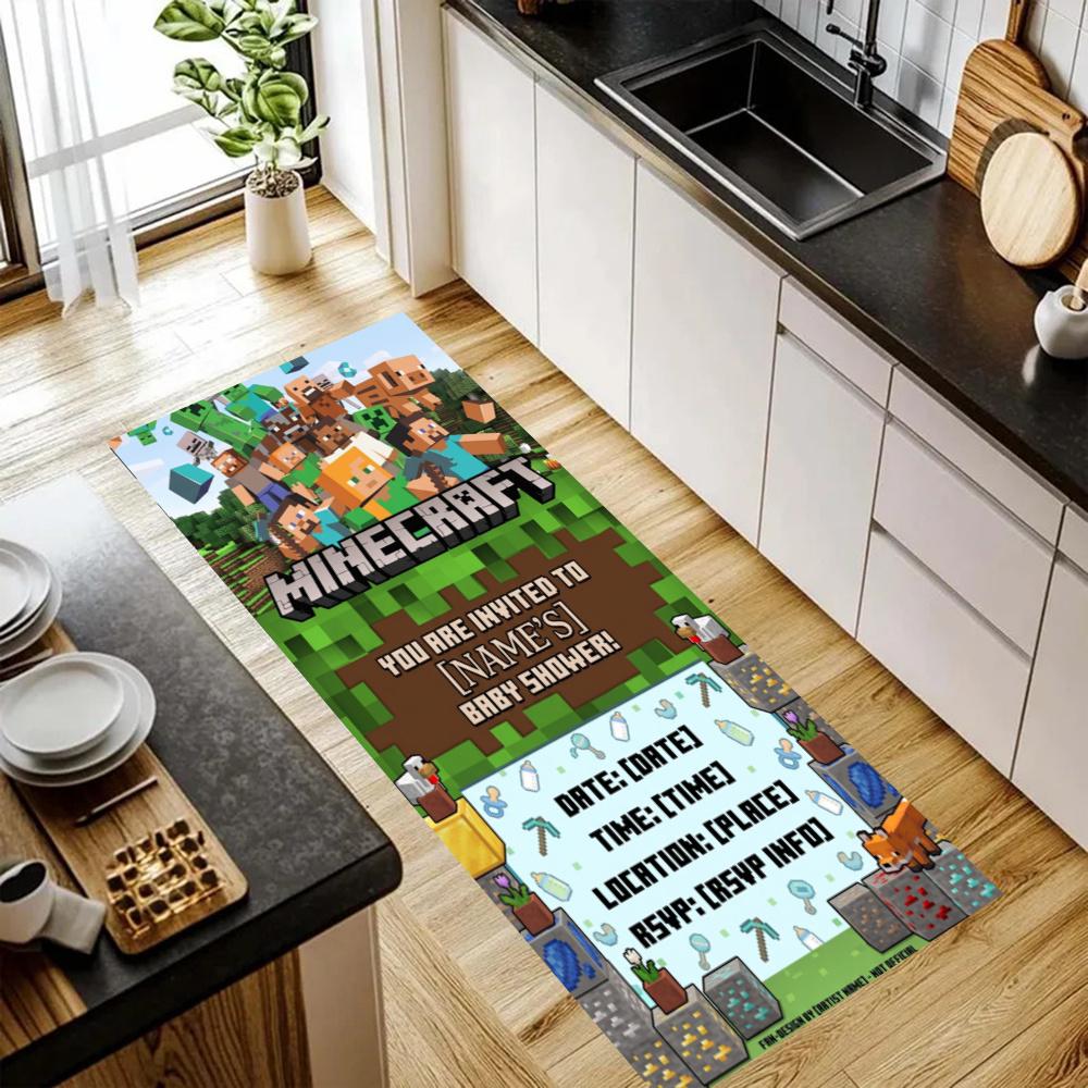 Minecraft Customize Your Name Kitchen Rug Runner Rug Laundry Mat Hallway Entryway The Best Gift Choice