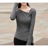 Design Sense Knitted Sweater Women's New Spring Autumn and Winter Fashion Slim Fit Inside and Outside Sweater Top