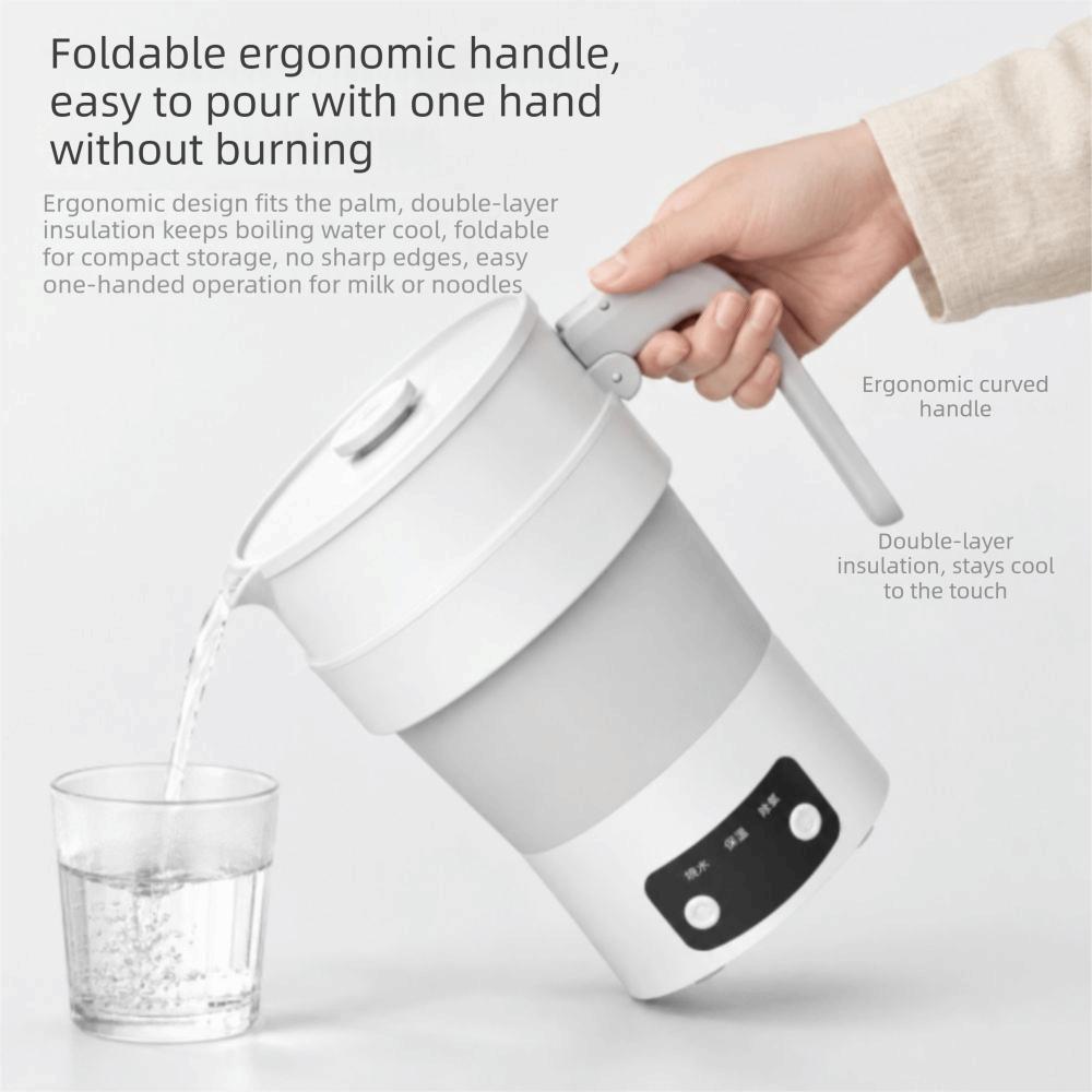 Thickened Silicone Electric Kettle Touch Control Travel Water Boiler Portable Kettle Household