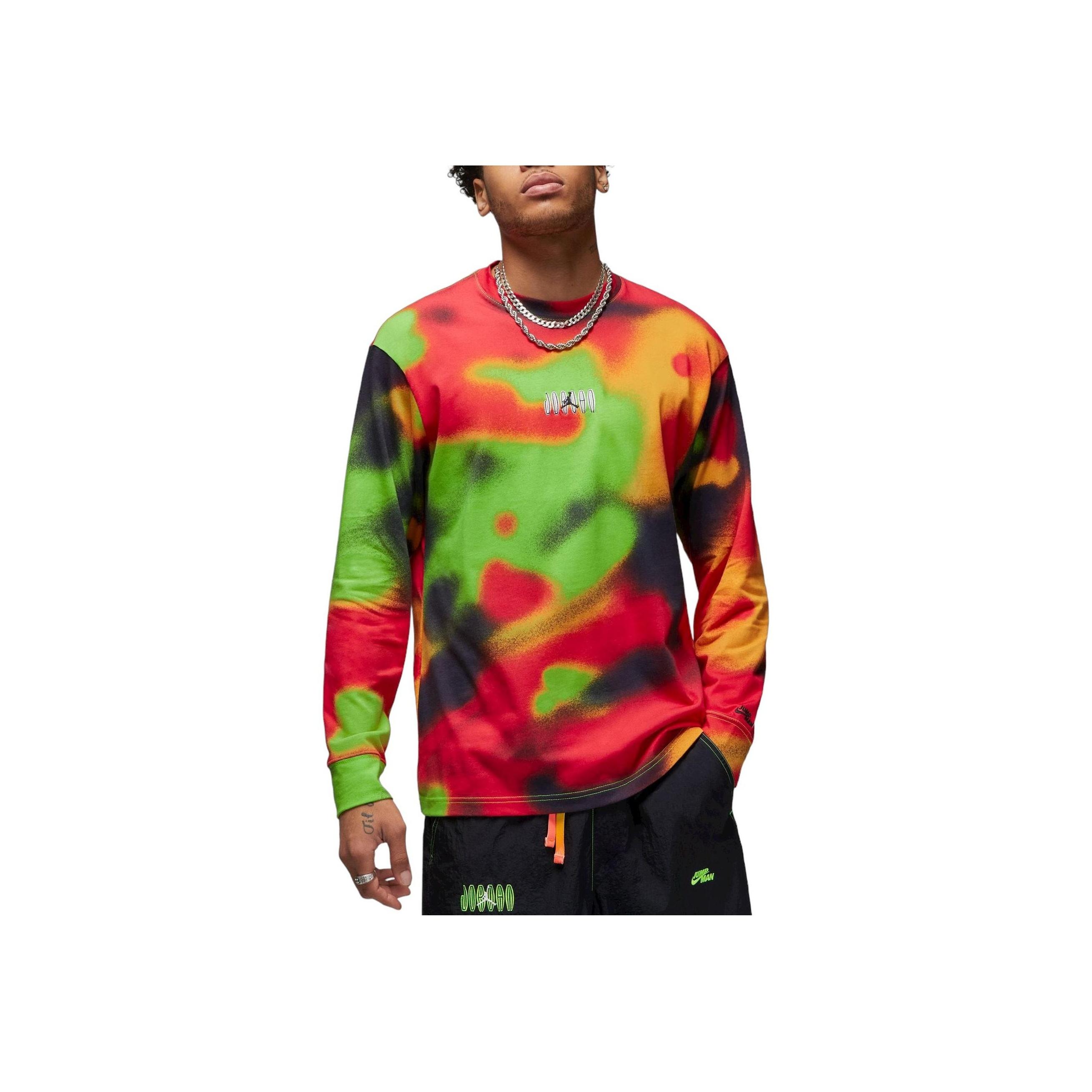 

Футболка Jordan Tie-Dye с круглым вырезом и длинным рукавом, многоцветная, для мужчин DV1478-010 XXL