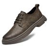 Fashion Minimally Men's Comfortable Soft Senior Handmade Non-slip Breathable Designed Low Cut Workwear for Leisure Oxford Leather Shoes