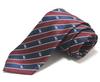 [GANJI] Men's Business Jacquard Weave Motif Tie, Airplane Design, Boxed, 63MC-Ap (Navy X Wine)