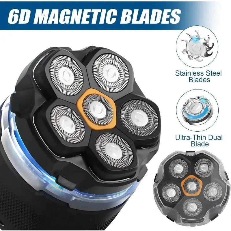 For DOAO JoyKoi Solimpia Singphere AEXIRI Head Shaver 1pcs Magnetic 6 Blade Head Shaver Replacement Heads