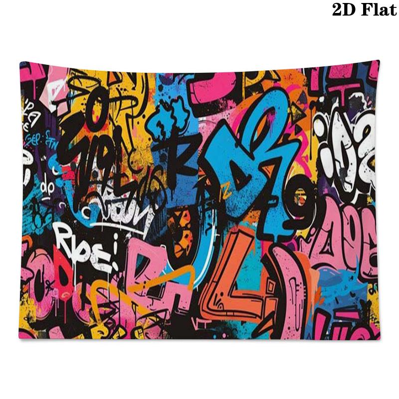 Hip pop Wall Tapestry Aesthetic Wall Hanging Printed Fabric Blanket Decorative Tapestries for Bedroom Living Room Home Decor