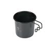 CAMPINGMOON Outdoor Camping Stainless Steel Black Titanium-Plated Beer Mug Portable Drinking Cup Stackable Storage Snow Cup