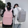 Simple Solid Color Computer Bag Locomotive Ins Wind Men's and Women's Business Trip Commuting Daily Backpack