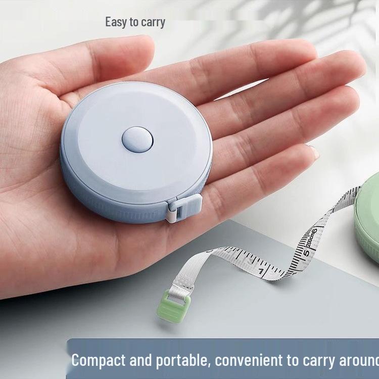 Compact Retractable Leather Tape Measure - Precision Soft Ruler for Measuring Bust, Waist, and Hips