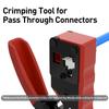 High Carbon Steel Crimp Tool Pass Through Ethernet Crimping Tool Cat6 Cat5 Cat5e Connectors with Ethernet All-in-one Wire Tool