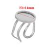 4pcs Stainless Steel 25mm Round Open Ring Cabochon Cameo Blank Tray Base Settings for DIY Rings Jewelry Making Findings Supplies