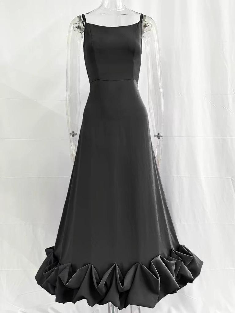 Large 3D A-Line Skirt with Hanging Straps