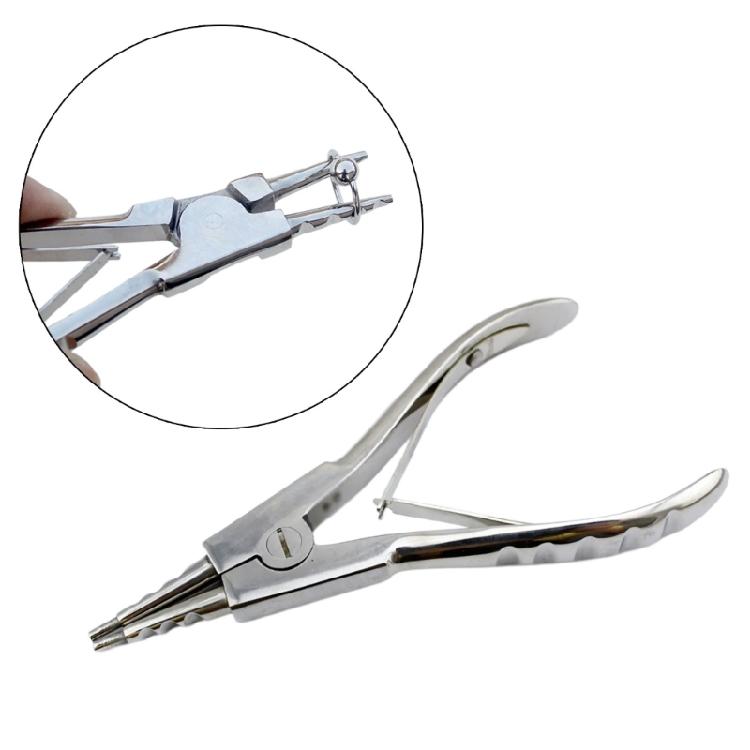 Stainless Steel Piercing Plier Jewelry Body Nose Ear Lip Rings Puncture Tool
