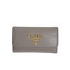 Prada Vittero Grain Leather Safiano Key Holder  Leather Gurege Women 1PG222 Used
