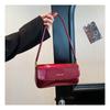 Patent Leather Glossy Small Square Bag Women's Summer New Niche Design Underarm Bag Simple Texture Messenger Bag