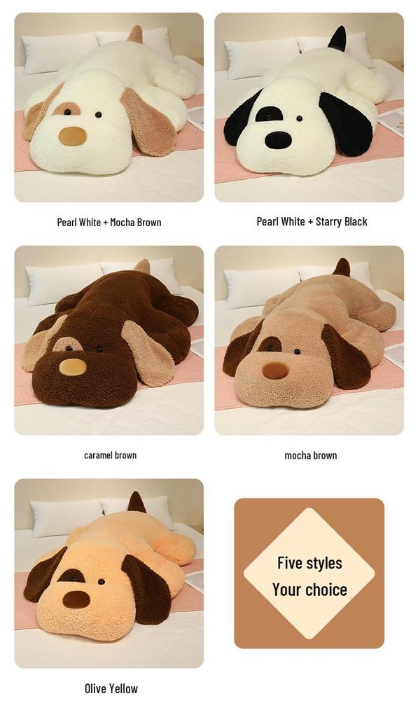 Extra Large Dog Girl Hugging Pillow Plush Toy for Side Sleeping