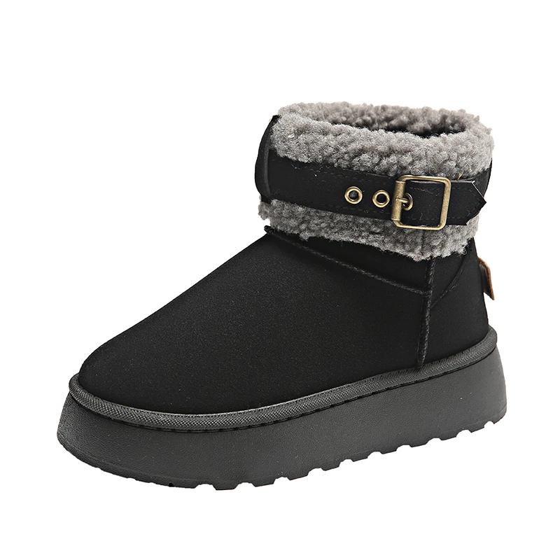 Short Boots Women Winter Warm Thickness Non-slip Shibuya Hairy Boots 2024 Personalized Fashion Snow Boots