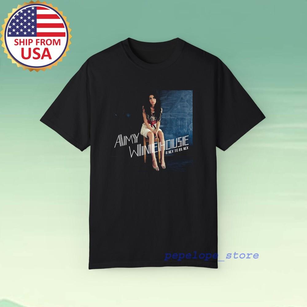 Amy Winehouse Back to Black Men#039;s Black Size S5XL Unisex T-Shirt XXXXL