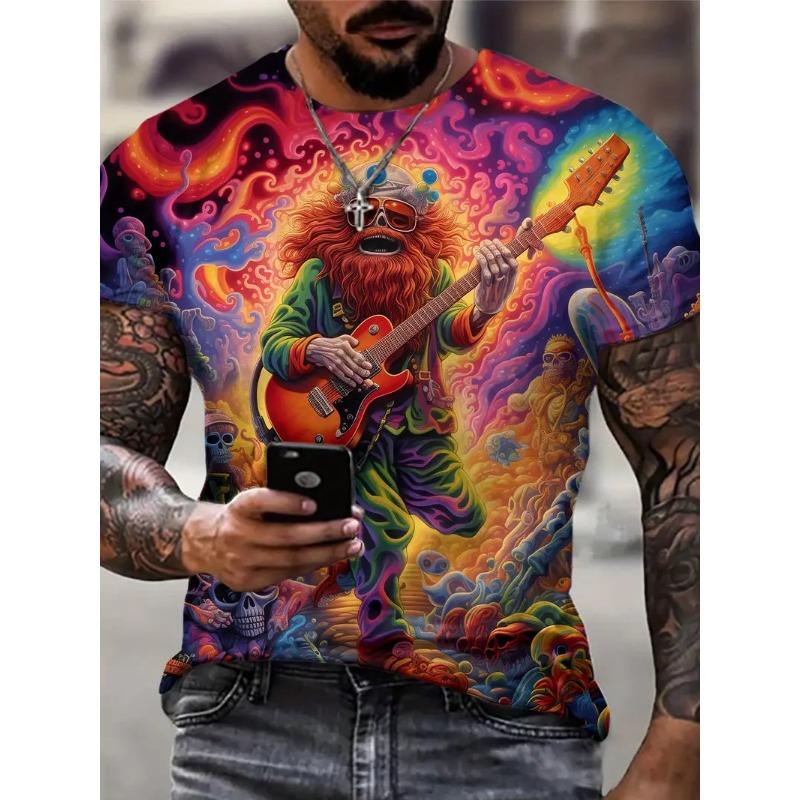 T-shirt Men's 3D Printed Cherry Tree Beautiful Landscape Pattern Summer Men Women Fashion Casual Oversized Round Neck T-shirt