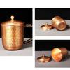 Handcrafted Pure Copper Beer Coffee Mug With lid Retro Hammer Weave Handle Thickened Hammer 350 ml Breakfast Cup Drinkware