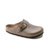 Birkenstock Boston Unisex Oiled Leather Soft Sole Slip On Clogs Brown Regular Fit 0960811