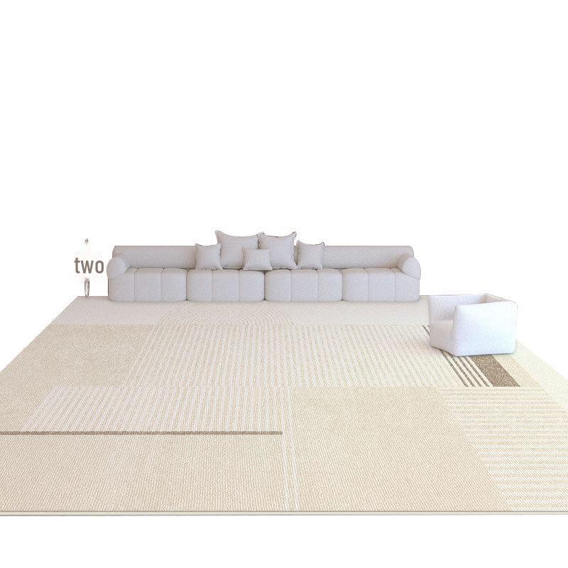 Covor de Velur de Lux Nordic Stil Wabi-Sabi – Crem Minimalist Covor de Podea pentru Living