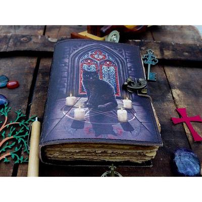 Diario in pelle Mago degli incantesimi Libro Gatto Quaderno Magico Vuoto Libro delle Ombre Wiccan Pagano libro grimorio per Viaggiare Schizzare miglior regalo