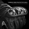 Motorcycle Gloves Waterproof Touch Screen Full Finger Gloves Protective Anti-fall Leather Carbon Fibre Non-slip Riding Gloves