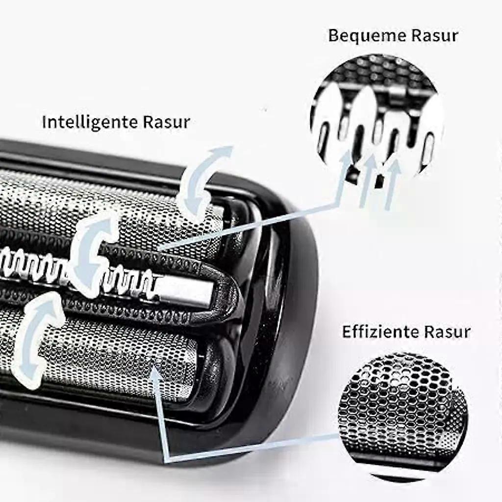 2pcs 53B Shaving Head Compatible with Braun Series 5 and 6 Shaver Men 5018S, 5049s, 5762, 5764, 6075cc, 6020s, 6040cs Shaving Heads Replacement Shavin