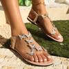 Women Sandals New Transparent Butterfly with Shoes for Women Square Toe Flat Luxury Sandals Fashion Elegant Dress Sandals Women