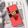 Cartoon C-cheburashka  Phone Case Black Silicone Soft For Samsung Galaxy A73,A72,A71,A70,A53,A52,A51