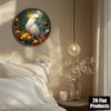Retro Metal Tin Sign Art Circle 20x20cm Wall Decor for Living Room Bedroom