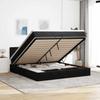 VidaXL Ottoman Bed Frame with Mattress Black 200x200cm Velvet 3312790
